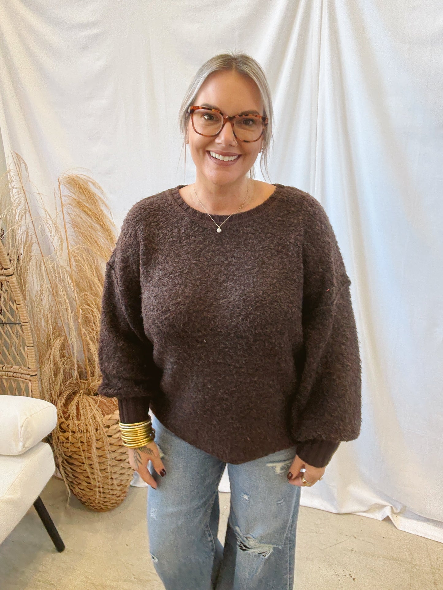 Sadie & Sage Karlie Sweater-Dark Brown