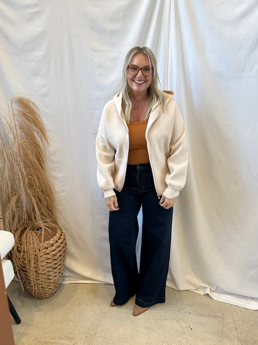 So Soft Oversized Hoodie Sweater-Oatmeal