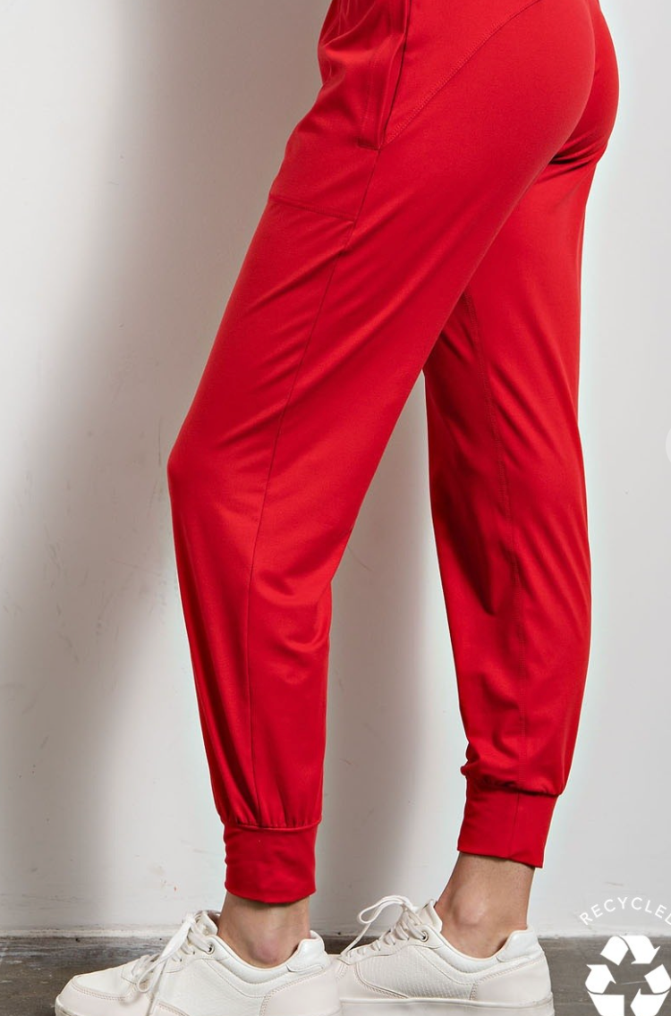 True Red Soft Jogger Pants